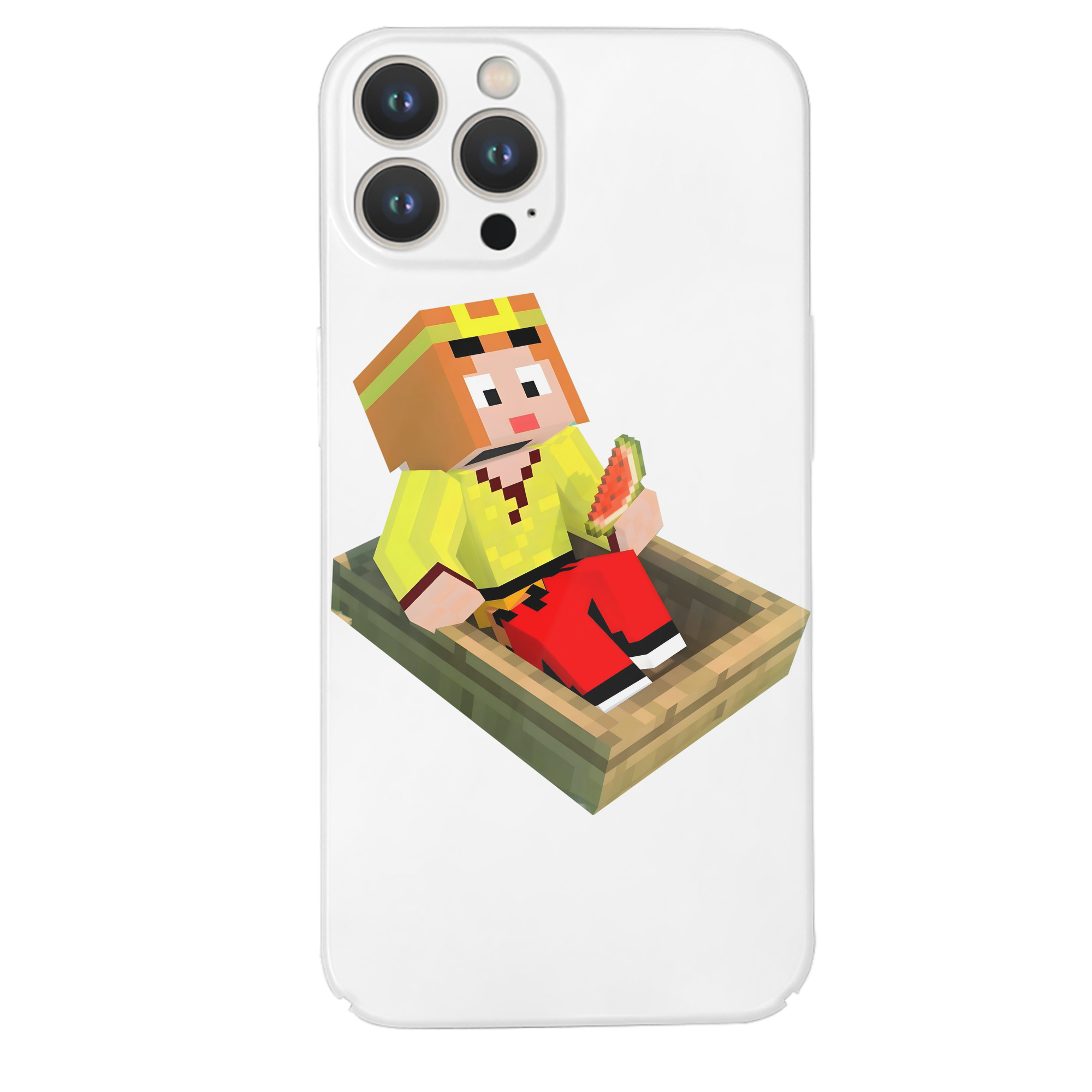 （画像用） マインクラフト ブロックの世界 Minecraft MC Block world 【iPhone 14シリーズ対応】ハードケース